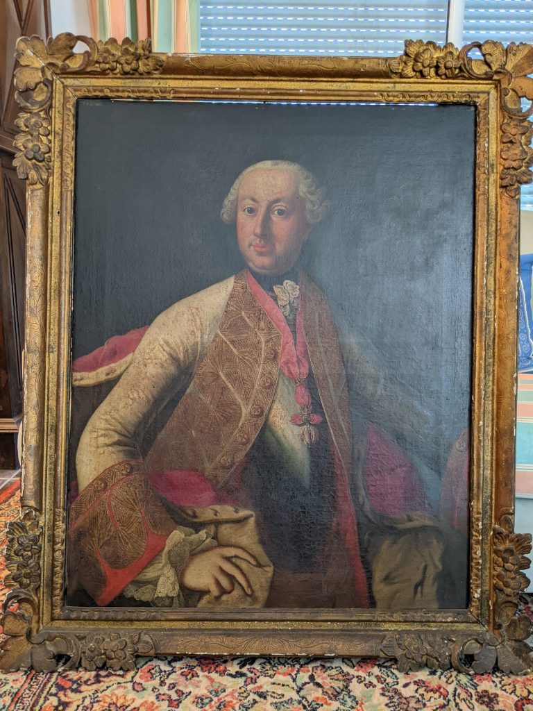 Portrait de Joseph II,empereur et frère de Marie Antoinette, avant restauration